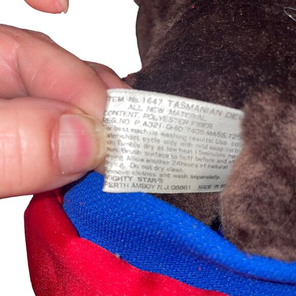 Vintage Plush Tazmanian Devil Warner Bros Boxing Glove Bedroom Decor Gift 11" - Picture 10 of 13